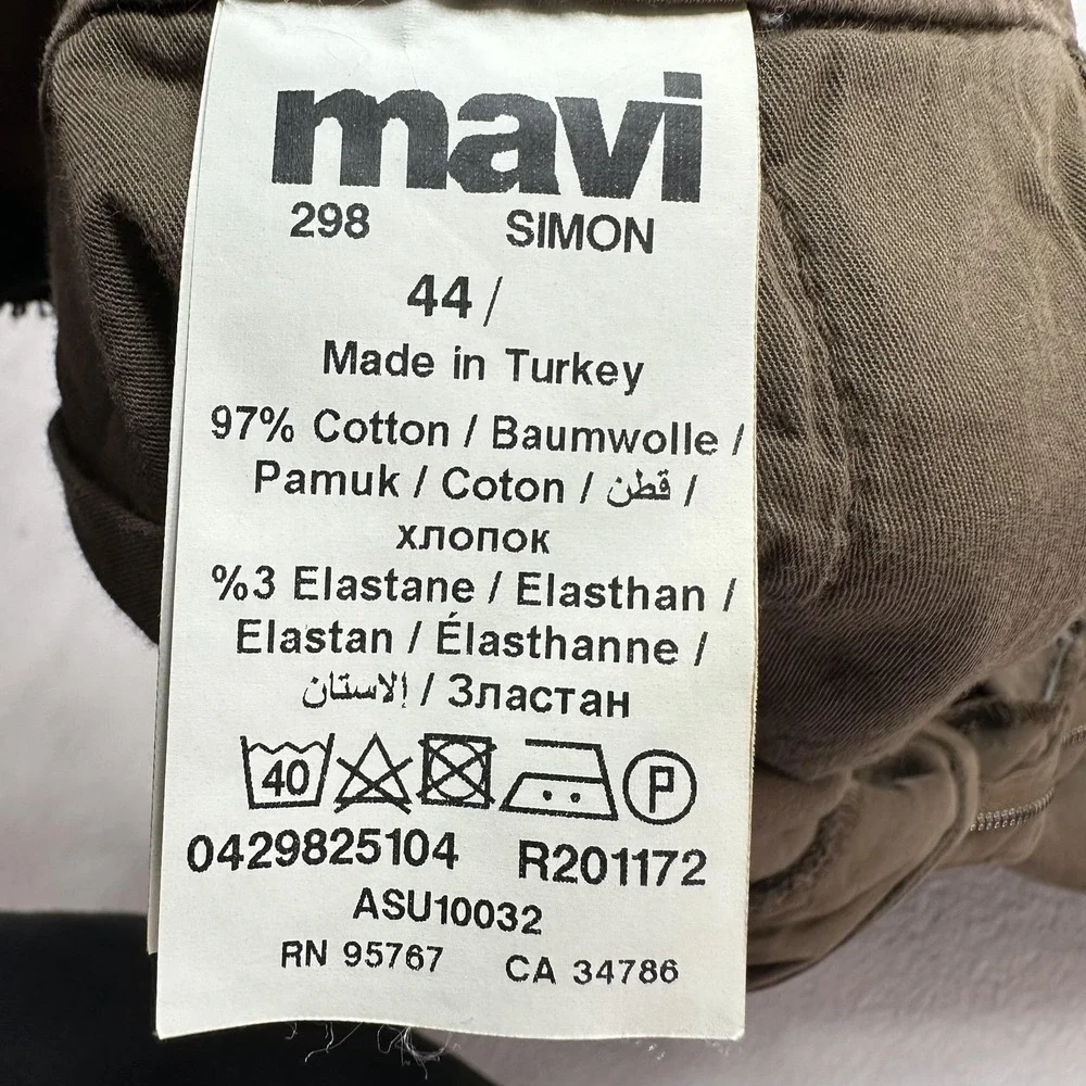 Mavi‎ Simon Shorts Mens 44 Brown Stretch Chino Casual Flat Front Turkey